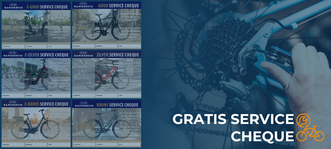 Gratis Service Cheque bij Banierhuis - diverse waardes